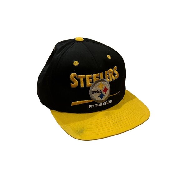 Vintage 1990's Pittsburgh Steelers Twins Enterprise NFL Snapback Hat - Picture 2 of 7